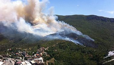 Incendi conduït pel vent, La Riba (Alt Camp) juliol 2011