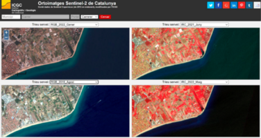 Ortofotos obtingudes del satèl·lit Sentinel-2 (ICGC)